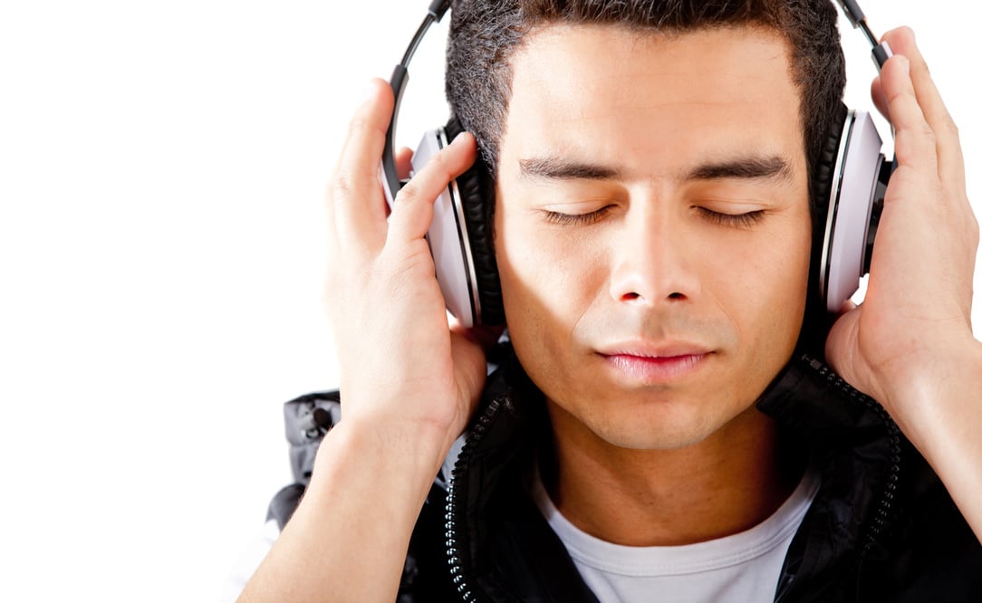 Man Listening to Music